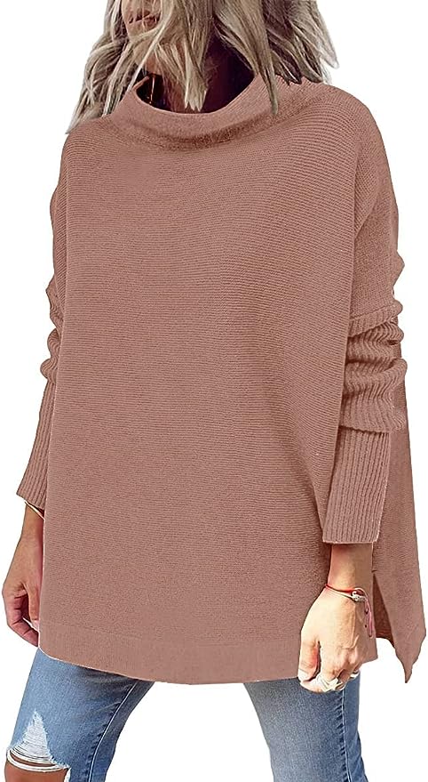 Embrace Cozy Elegance with Lightweight Turtleneck Pullover Sweaters!