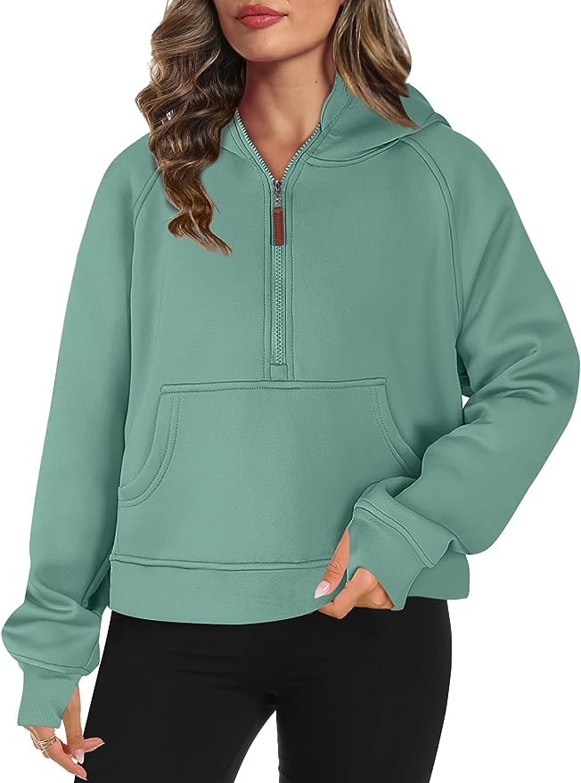 Elevate Your Casual Chic with Women’s Cropped Pullover Sweatshirt Set!